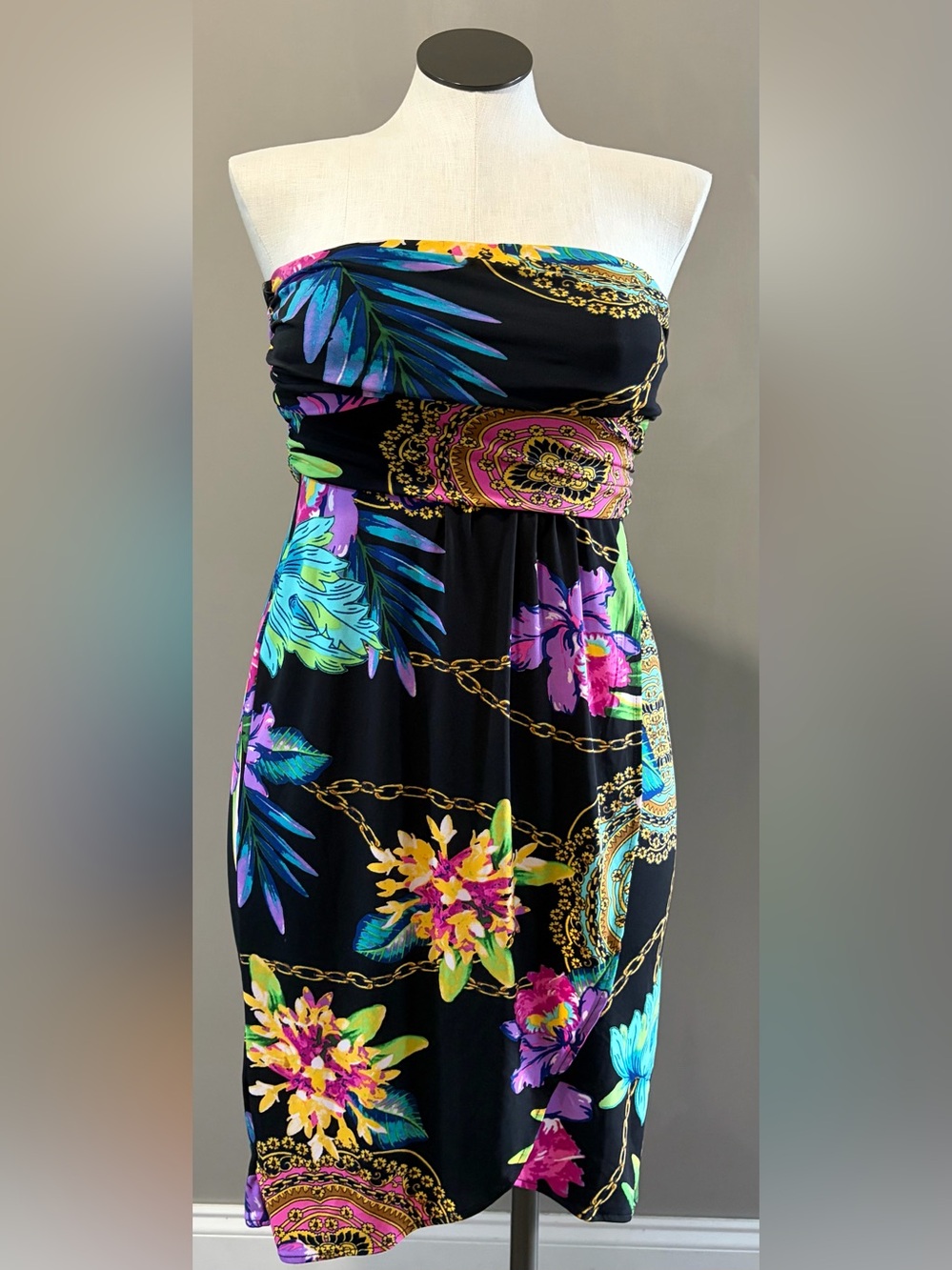 Jennifer Lopez strapless midi dress women's size medium